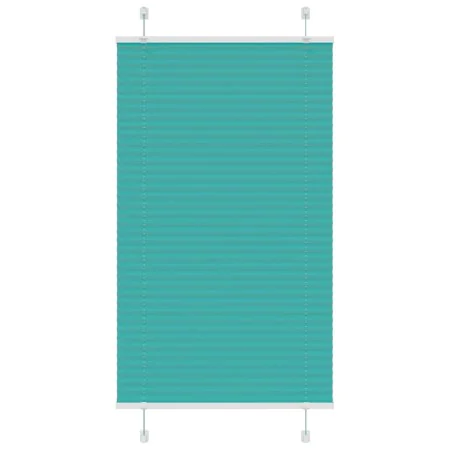 Pleated petroleum green curtain 70x100 cm Fabric width 69.4 cm by , Blinds and blinds - Ref: Foro24-4015375, Price: 18,94 €, ...