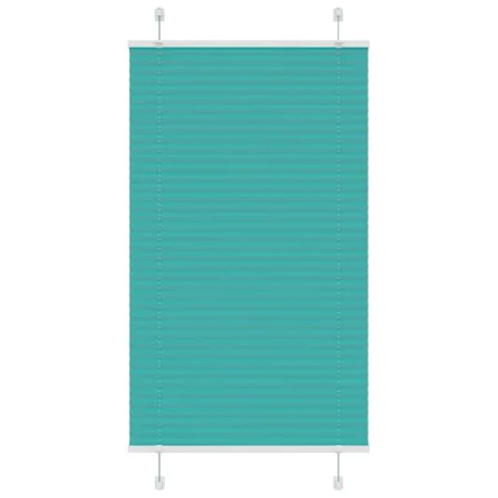 Gefalteter Plissee-Vorhang in petrolgrün, 80x100 cm, Stoffbreite 79,4 cm. von , Jalousien und Jalousien - Ref: Foro24-4015377...