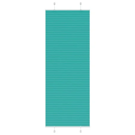 Pleated green petroleum curtain 75x200 cm Fabric width 74.4 cm by , Blinds and blinds - Ref: Foro24-4015410, Price: 21,71 €, ...