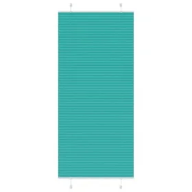 Pleated green petroleum curtain 85x200 cm Fabric width 84.4 cm by , Blinds and blinds - Ref: Foro24-4015412, Price: 22,92 €, ...