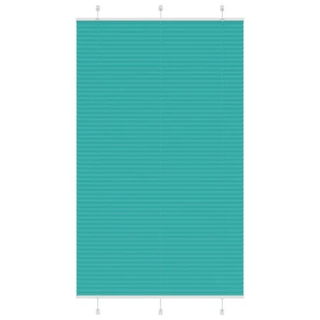 Gefalteter Verdunklungsvorhang in Petrolgrün, 120x200 cm, Stoffbreite 119,4 cm. von , Jalousien und Jalousien - Ref: Foro24-4...
