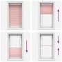 Pleated pink curtain 75x100 cm Fabric width 74.4 cm Polyester by , Blinds and blinds - Ref: Foro24-4015427, Price: 20,81 €, D...