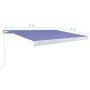 Blau-weiße manuelle Rollenmarkise 400x300 cm von vidaXL, Markisen - Ref: Foro24-3052674, Preis: 946,43 €, Rabatt: %