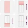 Pleated pink curtain 95x200 cm Fabric width 94.4 cm Polyester by , Blinds and blinds - Ref: Foro24-4015465, Price: 19,46 €, D...