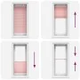 Pleated pink curtain 65x100 cm Fabric width 64.4 cm Polyester by , Blinds and blinds - Ref: Foro24-4015425, Price: 18,60 €, D...