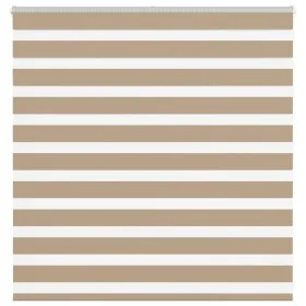 This is a brown sand woven wide 140.9 cm polyester zebra curtain. by , Blinds and blinds - Ref: Foro24-4014530, Price: 24,50 ...