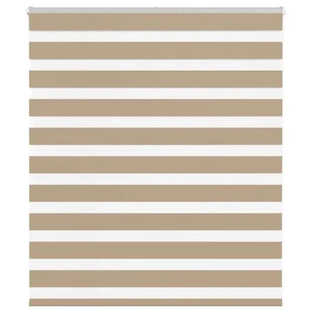 This is a brown sand woven wide polyester zebra curtain, 120.9 cm wide. by , Blinds and blinds - Ref: Foro24-4014526, Price: ...