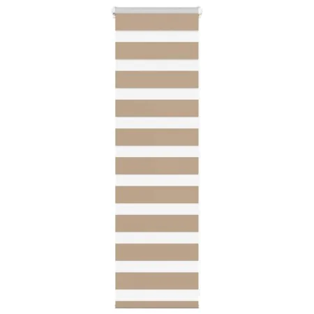 This is a brown sand wide woven polyester zebra curtain, 45.9 cm wide. by , Blinds and blinds - Ref: Foro24-4014511, Price: 1...