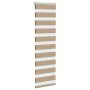 This is a brown sand wide woven polyester zebra curtain, 45.9 cm wide. by , Blinds and blinds - Ref: Foro24-4014511, Price: 1...
