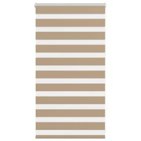 This is a wide brown sand woven polyester zebra curtain, 80.9 cm wide. by , Blinds and blinds - Ref: Foro24-4014518, Price: 2...
