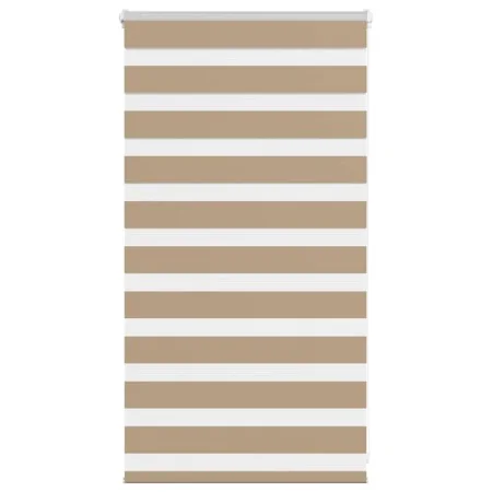 This is a wide brown sand woven polyester zebra curtain, 80.9 cm wide. by , Blinds and blinds - Ref: Foro24-4014518, Price: 2...