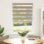 This is a wide brown sand woven polyester zebra curtain, 80.9 cm wide. by , Blinds and blinds - Ref: Foro24-4014518, Price: 2...