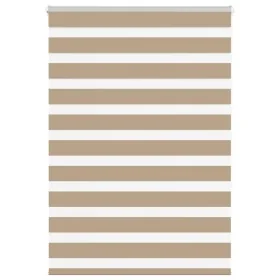 This is a wide brown sand woven polyester zebra curtain, 95.9 cm wide. by , Blinds and blinds - Ref: Foro24-4014547, Price: 2...
