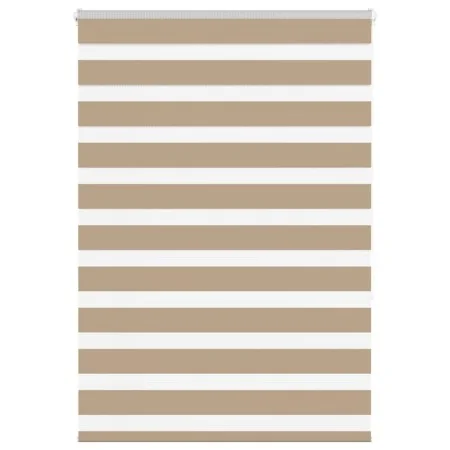 This is a wide brown sand woven polyester zebra curtain, 95.9 cm wide. by , Blinds and blinds - Ref: Foro24-4014547, Price: 2...