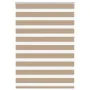 Breiter, 95,9 cm breiter, brauner Sand-Zebra-Vorhang aus Polyestergewebe. von , Jalousien und Jalousien - Ref: Foro24-4014547...