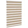Breiter, 95,9 cm breiter, brauner Sand-Zebra-Vorhang aus Polyestergewebe. von , Jalousien und Jalousien - Ref: Foro24-4014547...