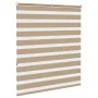 This is a wide brown sand woven polyester zebra curtain, 95.9 cm wide. by , Blinds and blinds - Ref: Foro24-4014547, Price: 2...