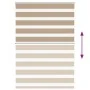 This is a wide brown sand woven polyester zebra curtain, 95.9 cm wide. by , Blinds and blinds - Ref: Foro24-4014547, Price: 2...