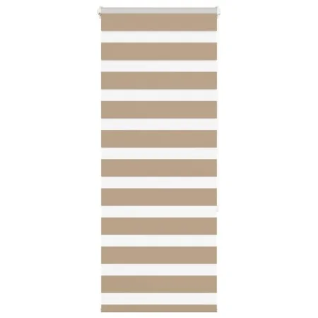 This is a brown sand woven wide 55.9 cm polyester zebra blind. by , Blinds and blinds - Ref: Foro24-4014539, Price: 20,64 €, ...