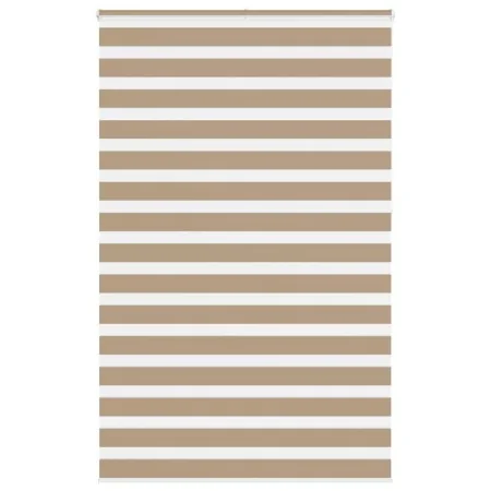 This is a wide brown sand woven polyester zebra curtain, 140.9 cm wide. by , Blinds and blinds - Ref: Foro24-4014608, Price: ...