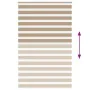 Dies ist ein breiter, 140,9 cm breiter, brauner Sand-Zebra-Vorhang aus Polyester. von , Jalousien und Jalousien - Ref: Foro24...