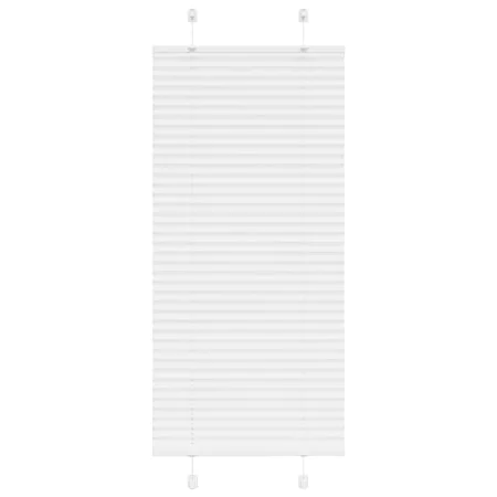 White Pleated Blind 60x150 cm Fabric Width 59.4 cm Polyester by , Blinds and blinds - Ref: Foro24-4015492, Price: 15,66 €, Di...