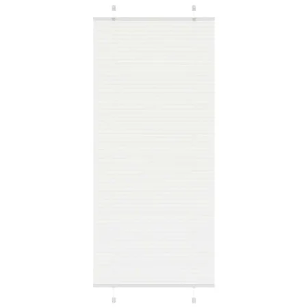 Gefalteter weißer Vorhang 90x200 cm Stoffbreite 89,4 cm aus Polyester. von , Jalousien und Jalousien - Ref: Foro24-4015515, P...