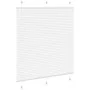Pleated white blind 115x100 cm Fabric width 114.4 cm Polyester by , Blinds and blinds - Ref: Foro24-4015486, Price: 18,97 €, ...