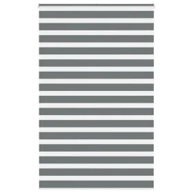 Dunkelgraues Zebra-Design-Vorhanggewebe, Breite 135,9 cm, aus Polyester. von , Jalousien und Jalousien - Ref: Foro24-4014191,...