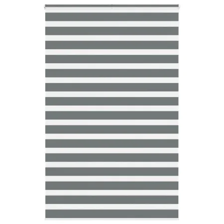 Dark gray wide woven polyester zebra curtain fabric, 135.9 cm wide. by , Blinds and blinds - Ref: Foro24-4014191, Price: 35,3...