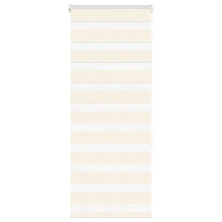 This beige zebra curtain is made of marble weave, with a width of 55.9 cm and is made of polyester. by , Blinds and blinds - ...