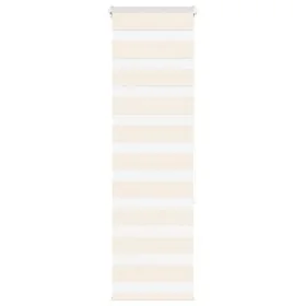 This beige marble woven zebra curtain has a width of 45.9 cm and is made of polyester. by , Blinds and blinds - Ref: Foro24-4...