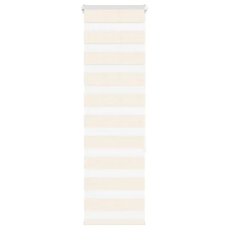 This beige marble woven zebra curtain has a width of 45.9 cm and is made of polyester. by , Blinds and blinds - Ref: Foro24-4...
