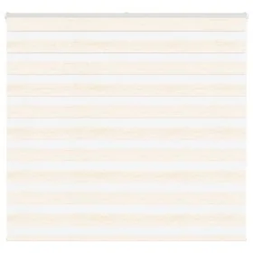 This beige marble woven zebra curtain has a width of 150.9 cm and is made of polyester. by , Blinds and blinds - Ref: Foro24-...