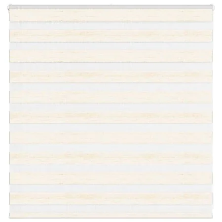 This beige marble woven zebra curtain has a width of 140.9 cm and is made of polyester. by , Blinds and blinds - Ref: Foro24-...