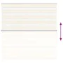 This beige marble woven zebra curtain has a width of 140.9 cm and is made of polyester. by , Blinds and blinds - Ref: Foro24-...