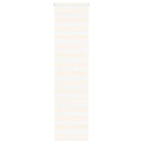 This beige zebra curtain is made of marble weave, with a width of 55.9 cm and is made of polyester. by , Blinds and blinds - ...