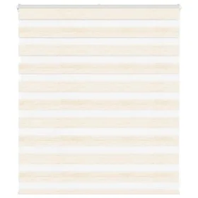 This is a beige marble woven zebra curtain, 115.9 cm wide, made of polyester. by , Blinds and blinds - Ref: Foro24-4014629, P...