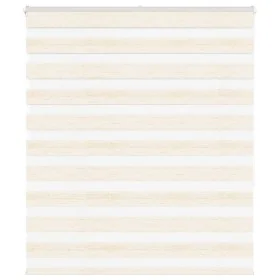 This beige marble woven zebra curtain has a width of 125.9 cm and is made of polyester. by , Blinds and blinds - Ref: Foro24-...