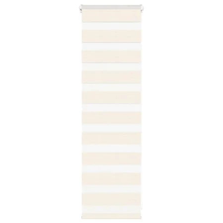 This beige marble woven zebra curtain has a width of 45.9 cm and is made of polyester. by , Blinds and blinds - Ref: Foro24-4...