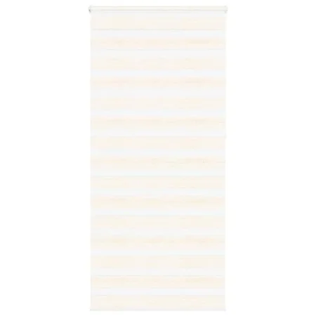 This beige marble woven zebra curtain has a width of 110.9 cm and is made of polyester. by , Blinds and blinds - Ref: Foro24-...