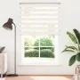 This beige marble woven zebra curtain has a width of 140.9 cm and is made of polyester. by , Blinds and blinds - Ref: Foro24-...