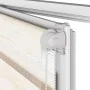 This beige marble woven zebra curtain has a width of 140.9 cm and is made of polyester. by , Blinds and blinds - Ref: Foro24-...