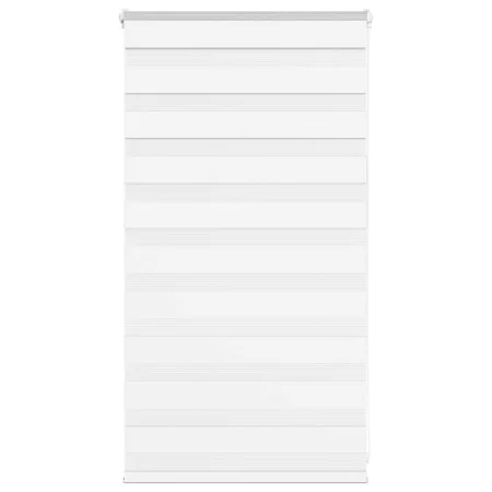 Zebra-Vorhang, weiß, 90x100 cm, Stoffbreite 85,9 cm, aus Polyester. von , Jalousien und Jalousien - Ref: Foro24-4014727, Prei...