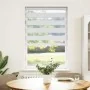 White zebra curtain 90x100 cm, fabric width 85.9 cm, made of polyester. by , Blinds and blinds - Ref: Foro24-4014727, Price: ...