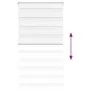 White zebra curtain 90x100 cm, fabric width 85.9 cm, made of polyester. by , Blinds and blinds - Ref: Foro24-4014727, Price: ...