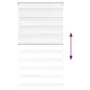 White zebra curtain 80x100 cm, fabric width 75.9 cm, made of polyester. by , Blinds and blinds - Ref: Foro24-4014725, Price: ...