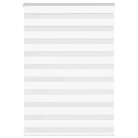 White zebra curtain 110x100 cm, fabric width 105.9 cm, made of polyester. by , Blinds and blinds - Ref: Foro24-4014731, Price...