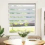 White zebra curtain 110x100 cm, fabric width 105.9 cm, made of polyester. by , Blinds and blinds - Ref: Foro24-4014731, Price...