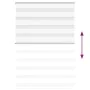 White zebra curtain 110x100 cm, fabric width 105.9 cm, made of polyester. by , Blinds and blinds - Ref: Foro24-4014731, Price...